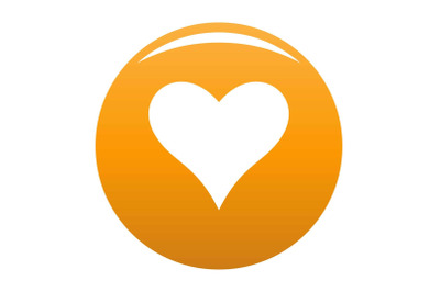 Affectionate heart icon vector orange