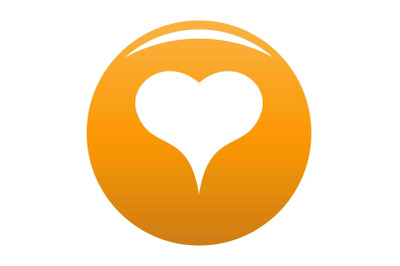 Lion Heart icon vector orange