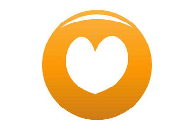 Reliable heart icon vector orange