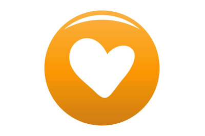 True heart icon vector orange