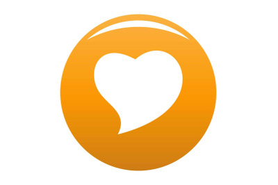 Brave heart icon vector orange