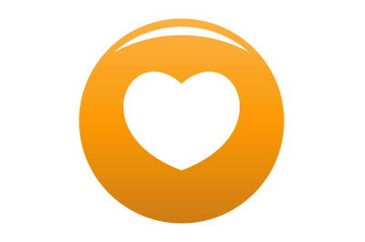 Sympathetic heart icon vector orange
