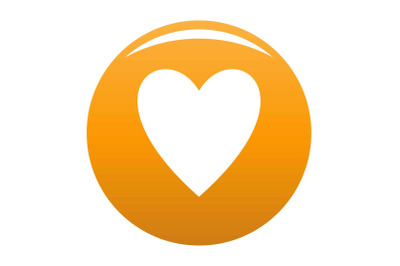 Open heart icon vector orange