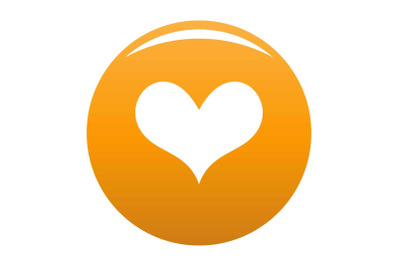 Gustatory heart icon vector orange