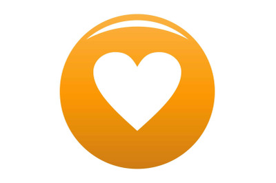 Dull heart icon vector orange