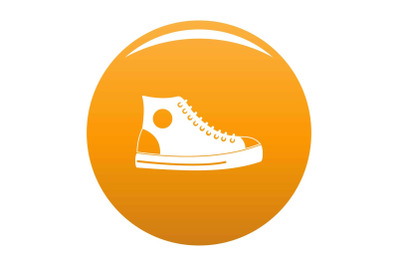 Men shoe icon vector orange