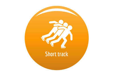 Short track icon vector orange