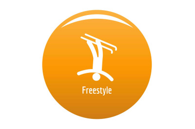 Freestyle icon vector orange