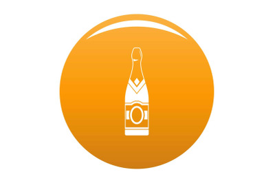 Sweet champagne icon vector orange