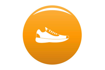 Sneakers icon vector orange
