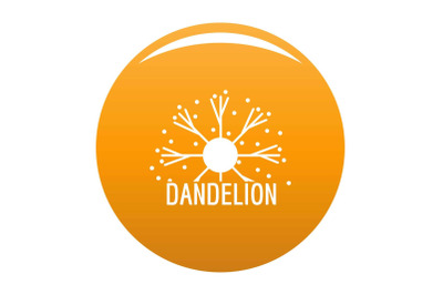 Dandelion logo icon vector orange