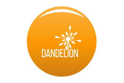 Yellow dandelion logo icon vector orange