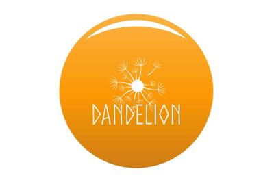 Blooming dandelion logo icon vector orange