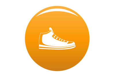 Sneakers icon vector orange