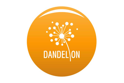 Dried dandelion logo icon vector orange