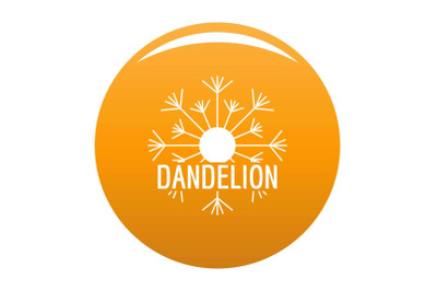 Aerial dandelion logo icon vector orange