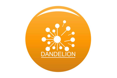 Meadow dandelion logo icon vector orange