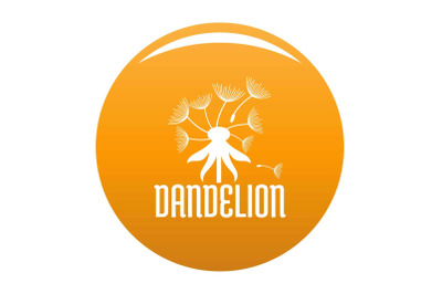 Field dandelion logo icon vector orange