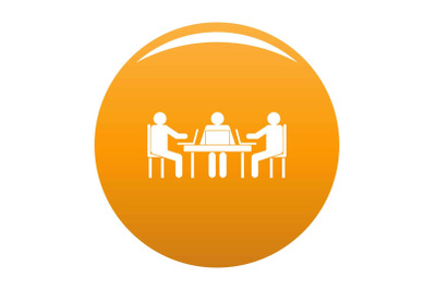 Conference icon vector orange