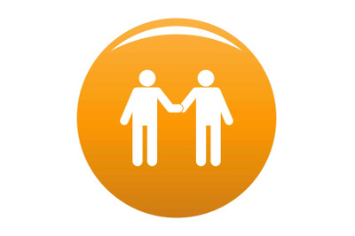 Agreement icon vector orange