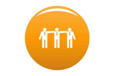 Office teamwork icon vector orange