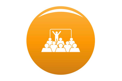 Presentation icon vector orange