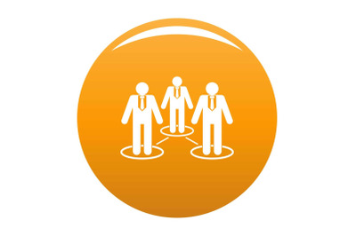 Company icon vector orange