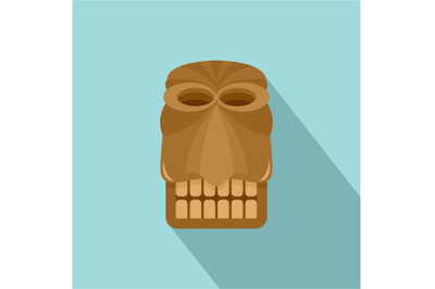 Hawaii traditional idol icon, flat style