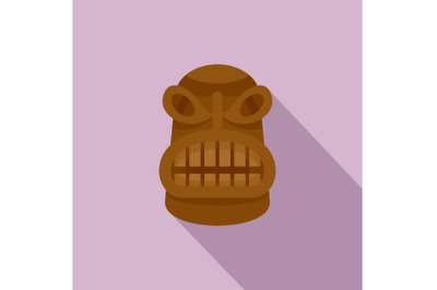 Native idol icon, flat style