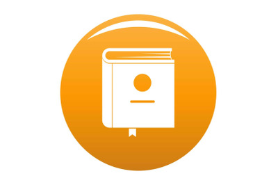Book encyclopedia icon vector orange