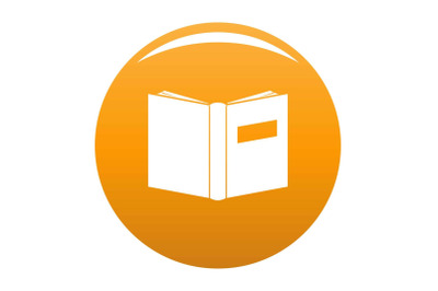 Book inverted icon vector orange