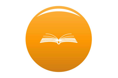Book literature icon vector orange