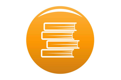 Book student icon vector orange