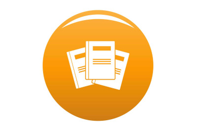 Book professor icon vector orange