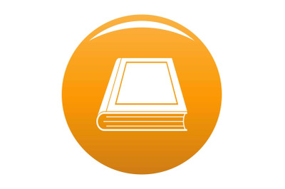 Book closed icon vector orange