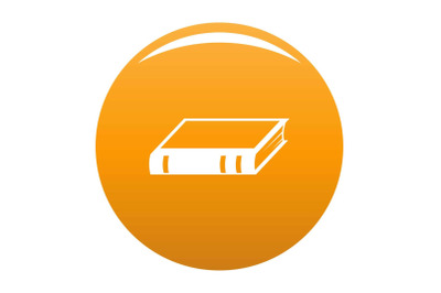 Book biology icon vector orange