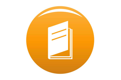 Book ajar icon vector orange