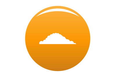 Cloudy icon vector orange