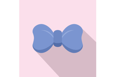 Trendy bow tie icon, flat style