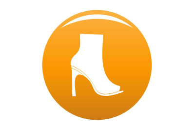 Woman shoes icon vector orange
