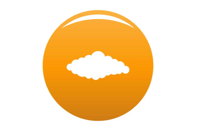 Fluffy cloud icon vector orange