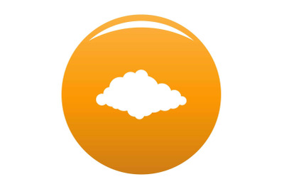 Cloudiness icon vector orange