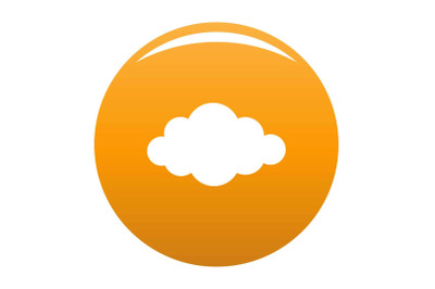 Cloud in sky icon vector orange