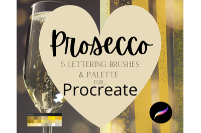 Prosecco Procreate Lettering Brushes and Palette