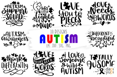 Autism Quotes SVG Bundle