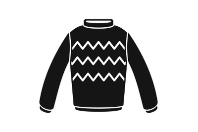 Winter sweater icon, simple style