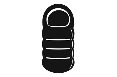 Sleeping bag icon, simple style