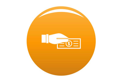 Take tax icon vector orange