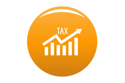 High tax icon vector orange