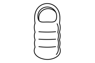 Sleeping bag icon, outline style